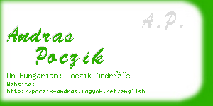 andras poczik business card